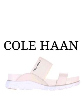 Cole Haan White Elastic Strap Sandal Zg Double Bnd Ivory Sandal 8.5